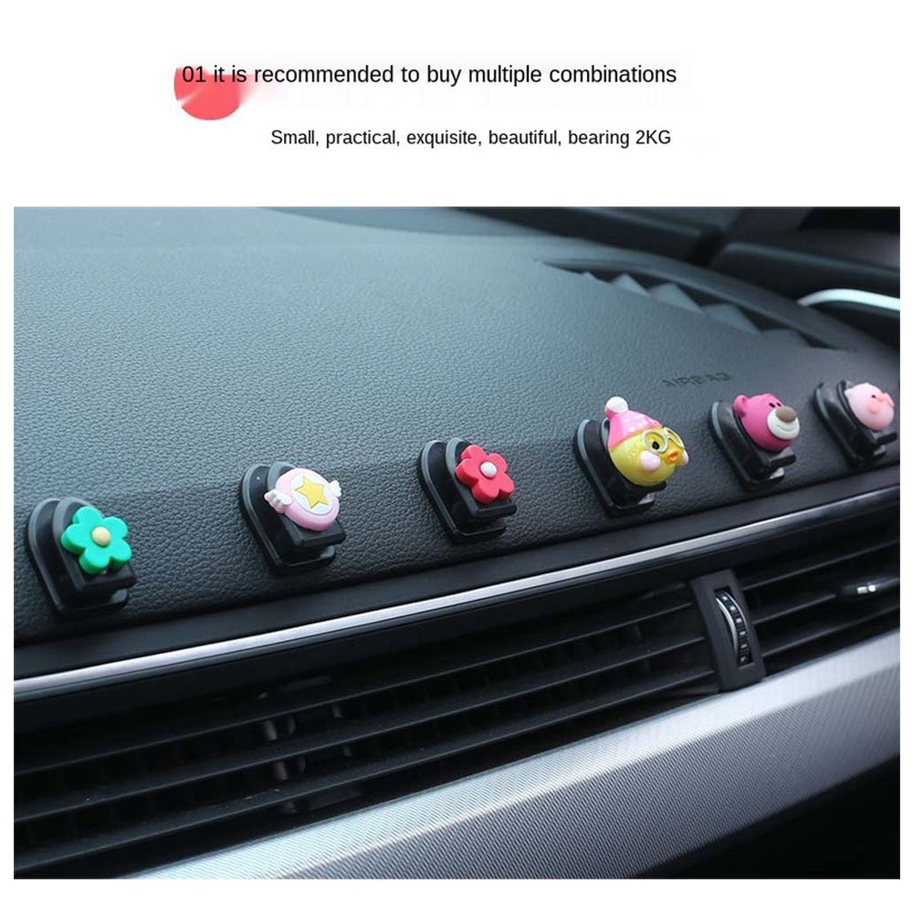 Móc Treo Đồ Mini Gắn Tường / Ghế Ngồi Trước / Sau Họa Tiết Hoạt Hình Đa Năng Tiện Dụng