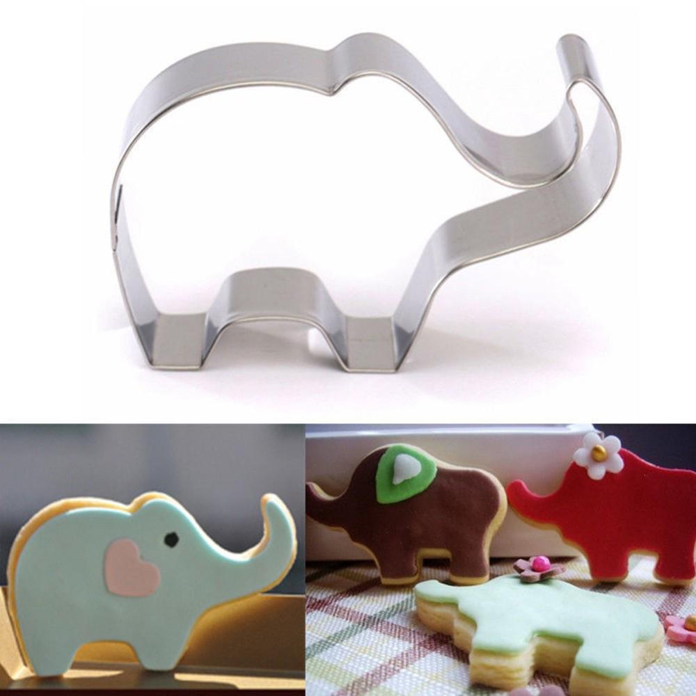 Khuôn Làm Bánh Cookie Hình Chú Voi Bằng Inox Chất Lượng Cao