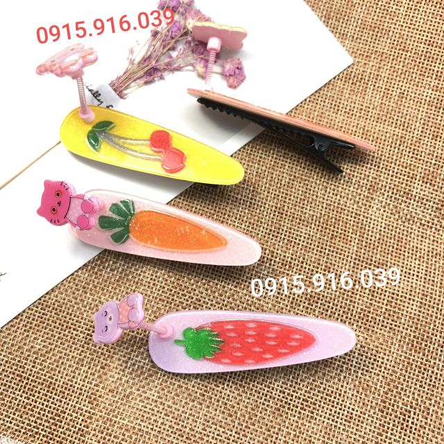 Kẹp tóc lò xo trái cây xinh xinh