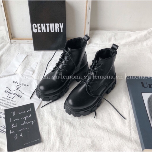 SẴN 1 SỐ SIZE | GIÀY CAO CỔ BỐT CAO CỔ ĐỘN ĐẾ RĂNG CƯA CÁ TÍNH HÀN QUỐC 2020 | BigBuy360 - bigbuy360.vn