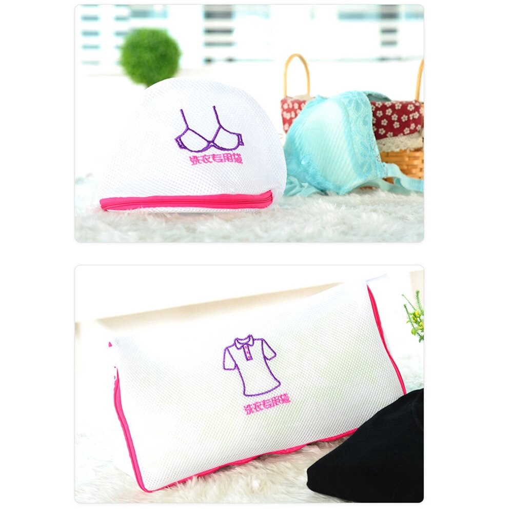 Double Layer Thickened Mesh Laundry Bag Clothes Bra Underwear Protector Wash Bag