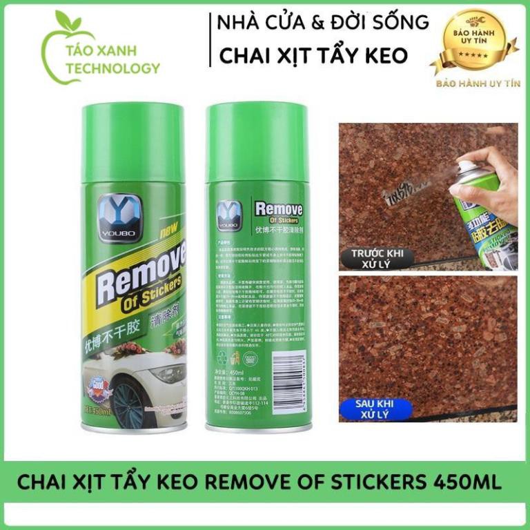 Chai Xịt Tẩy Keo, Nhưa Đường, Băng Dính, Vết Bám Khó Rửa Trên Xe Máy, Ô Tô Remove of sticker 450ml