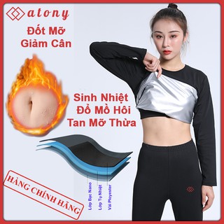 Áo Đổ Mồ Hôi Giảm Mỡ Bụng ATONY, Tráng Bạc Nano Nhật Bản Tăng Cường Sinh Nhiệt, Đốt Mỡ, Ép Cân