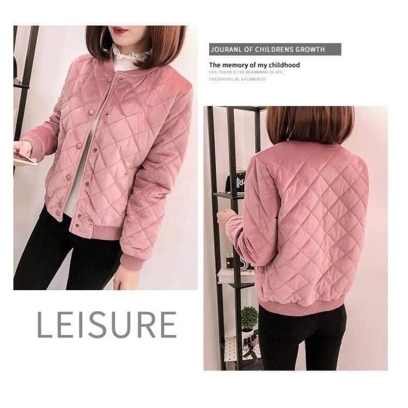 Áo Bomber Nhung Cao Cấp