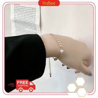 Vòng tay nữ💖FREESHIP💖Lắc tay cho nữ hình lá cây nhỏ xinh tinh xảo thời trang dễ thương