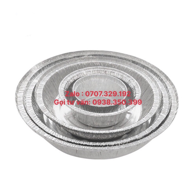 Khay nhôm lót nồi chiên không dầu làm bánh/làm món nướng chống dính hình tròn dùng một lần