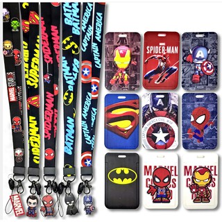 Dây đeo/set dây và bao thẻ họa tiết siêu anh hùng Marvel có bán lẻ