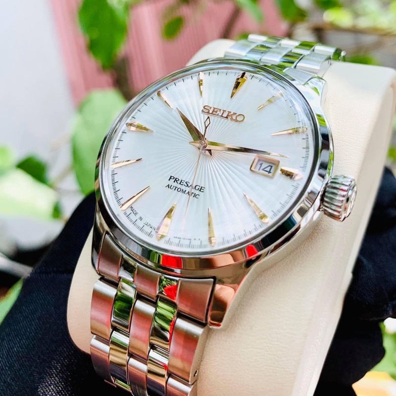ĐỒNG HỒ NAM CHÍNH HÃNG Seiko Presage Cocktail SRPB47J1 Với mặt dial chải tia tuyệt đẹp