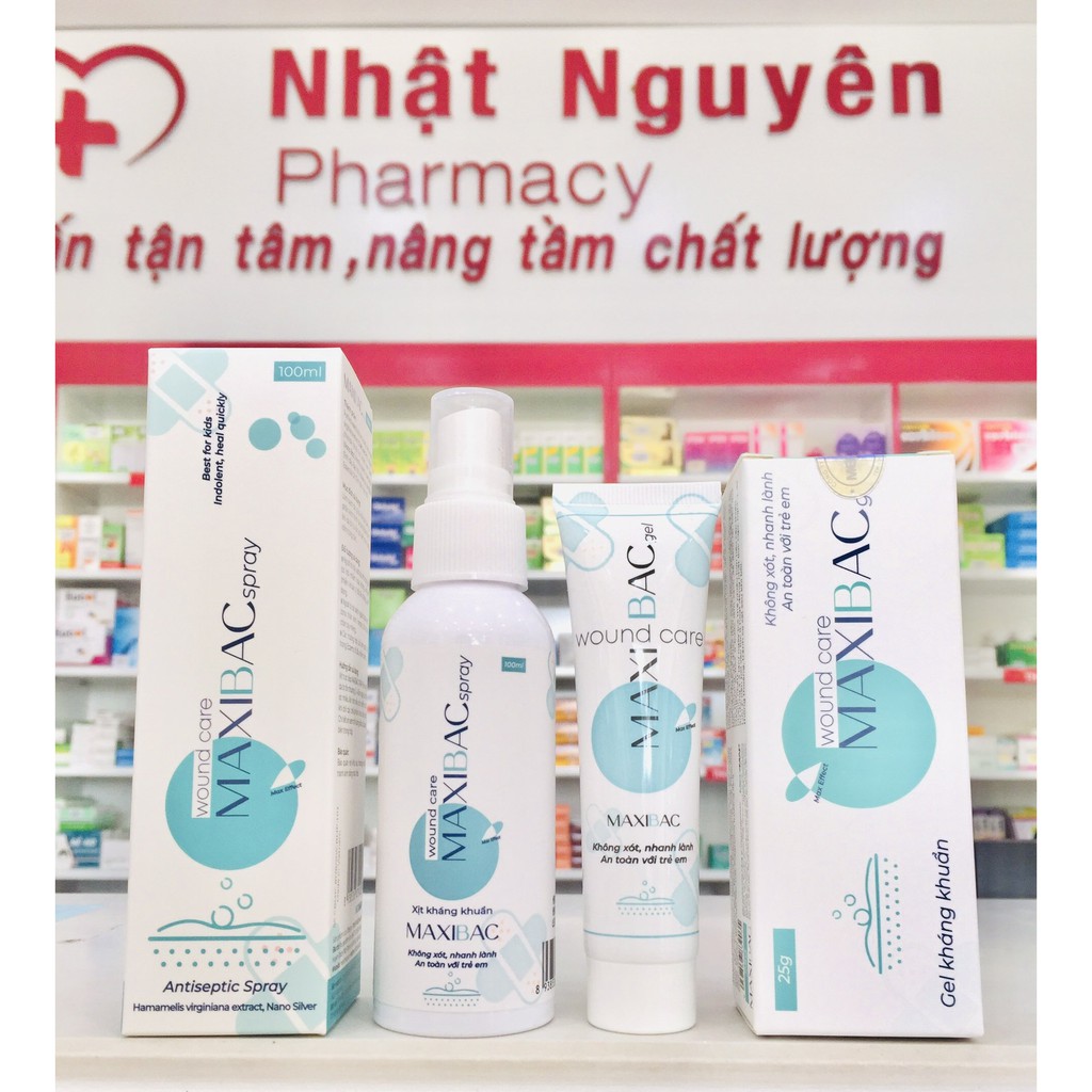 Bộ đôi xịt sát khuẩn và gel bôi MAXIBAC