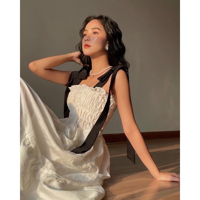 SAP-Đầm phồng cột dây nơ dài | BigBuy360 - bigbuy360.vn