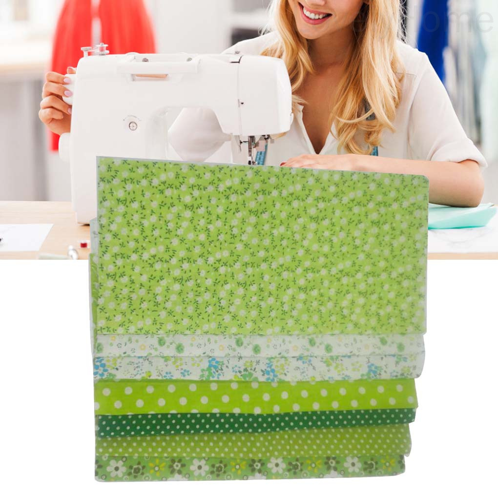 Set 7 Tấm Vải Cotton Hình Vuông Dùng Làm Đồ Thủ Công