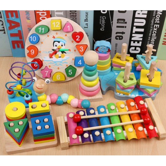 Combo 7 món đồ chơi cho bé phát triển trí tuệ