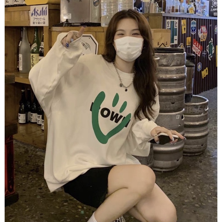 Áo nỉ cổ tròn mặt cười OW TT