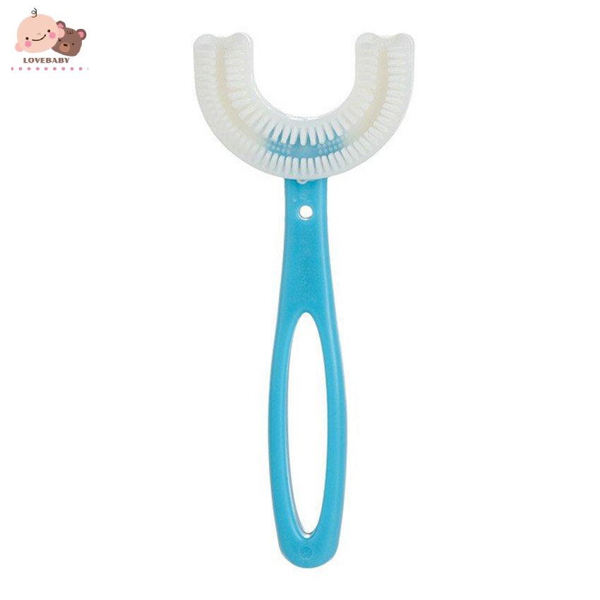 Bàn chải đánh răng hình chữ U bằng silicon cho bé 2-12 tuổi