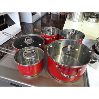 Bộ nồi chảo faster ruby 5 món inox 304 cao cấp, bảo hành 1 đổi 1 chính hãng faster