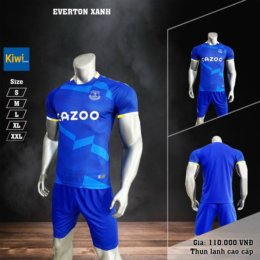 Bộ Quần Áo Đá Banh CLB Everton Tuyệt Đẹp, Chất Thun Đẹp, Giá Rẻ P009