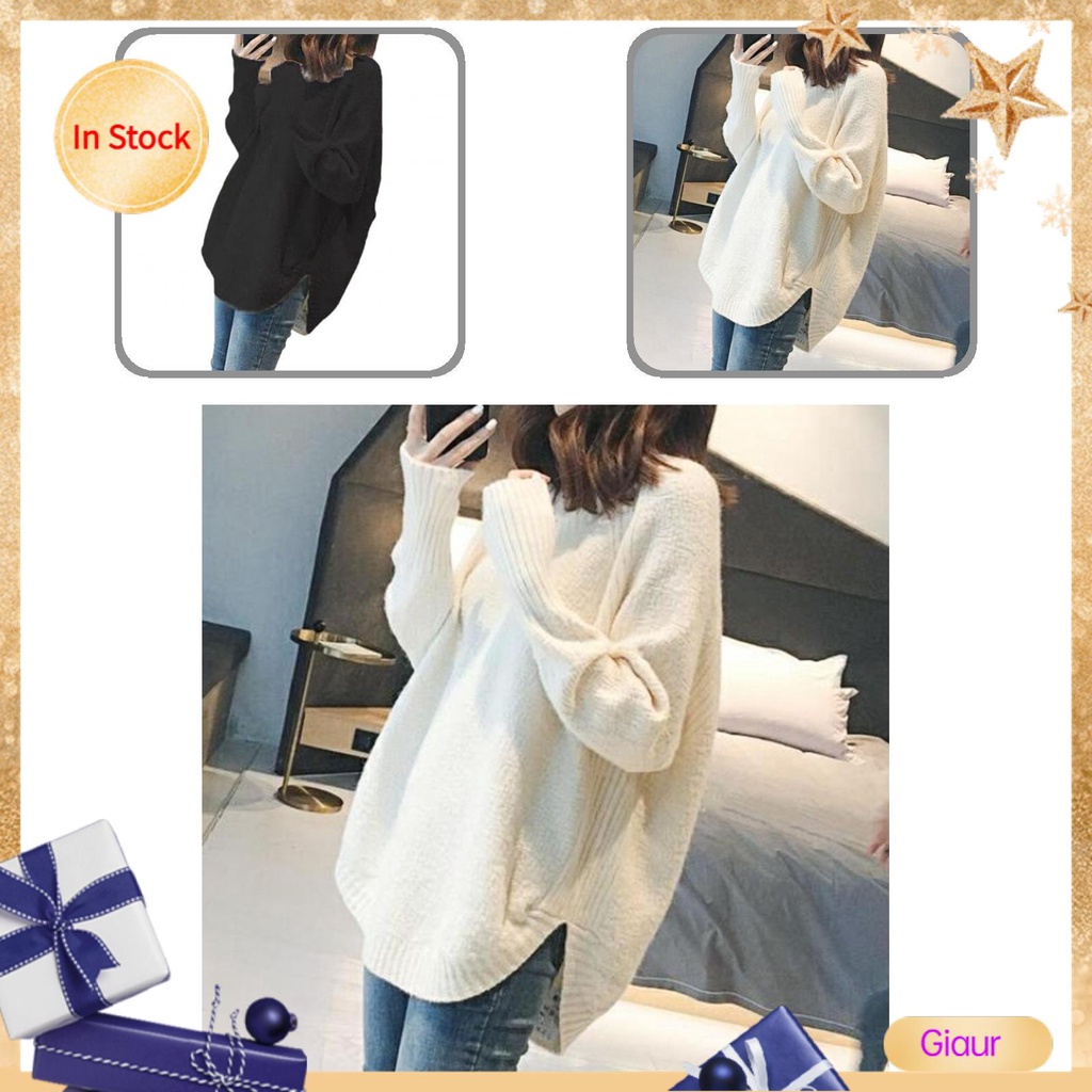 Áo sweater chui đầu tay dài co giãn thân thiện với da phong cách đường phố