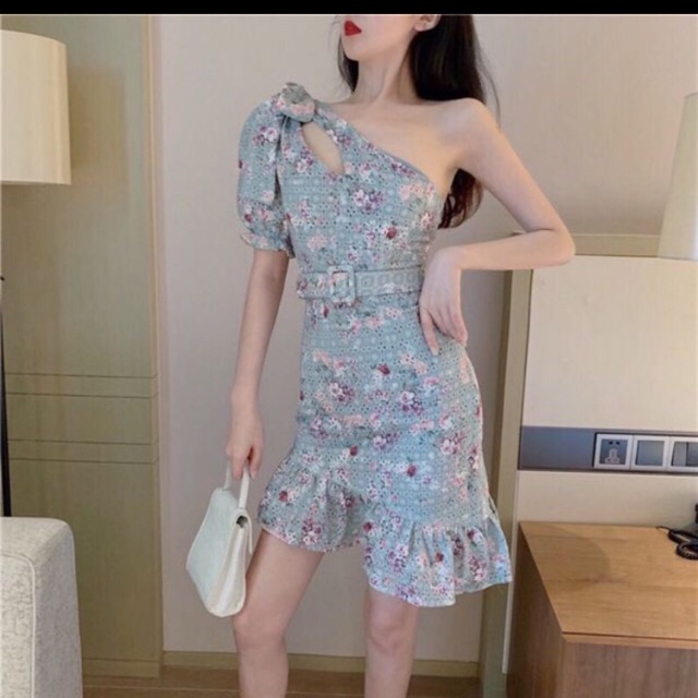 Đầm đuôi cá lệch vai xinh sắn