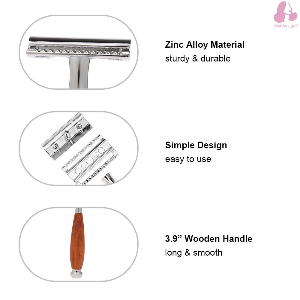 FAGI Shaving Razor Safety Razor Double Edge Beard Razor Manual Beard / Mustache Removal Shaving Tool Zinc Alloy