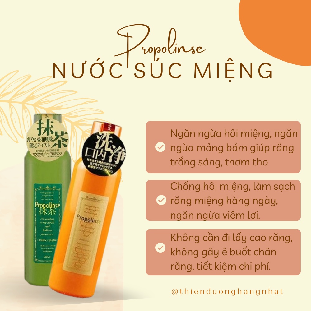 Nước súc miệng người lớn Propolinse Nhật Bản 600ml đủ màu