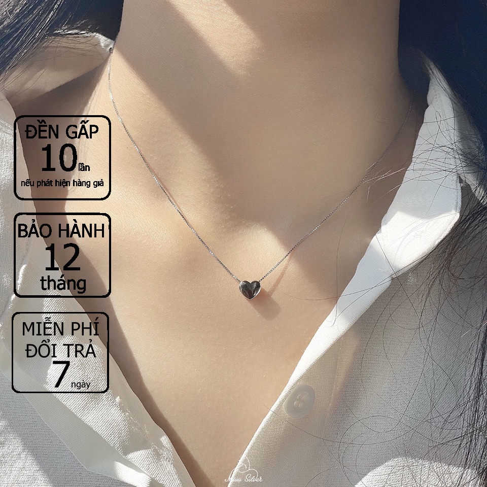 Dây chuyền hình trái tim phồng Sweet Heart chất liệu bạc 925, dây chuyền nữ sang trọng, thanh lịch