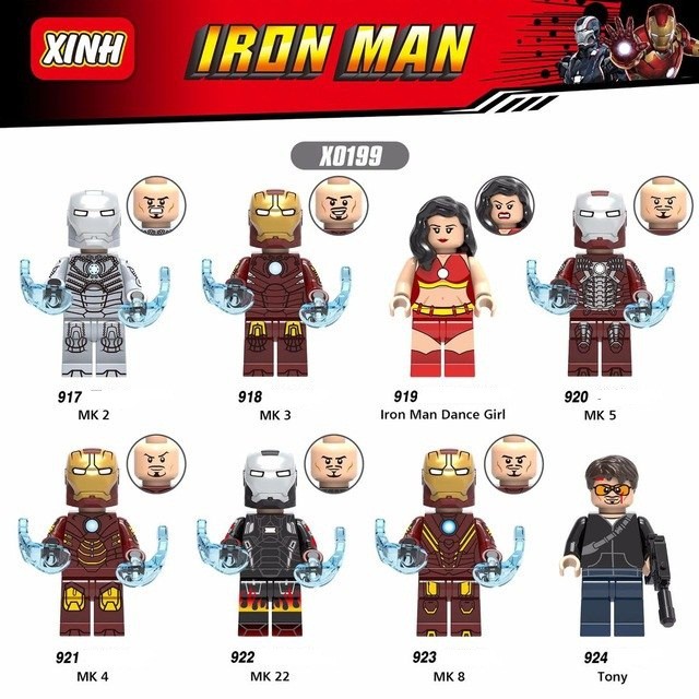 Minifigures Các Nhân Vật Super Heroes Người Sắt MK2 MK3 MK4