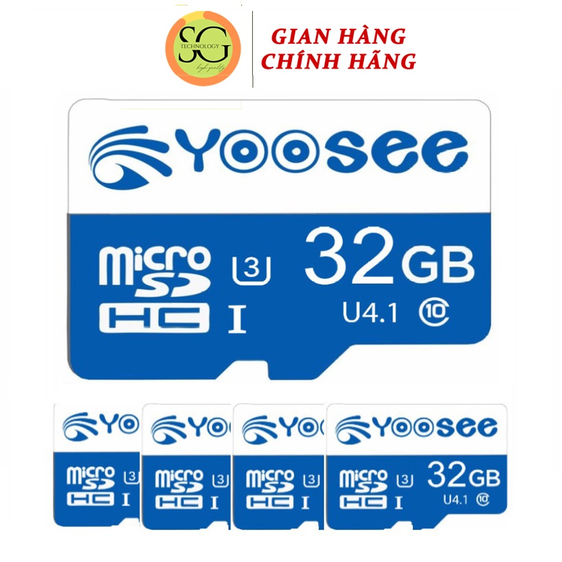 Thẻ nhớ 64GB 32GB YOOSEE Class 10, Thẻ nhớ Yoosee camera IP wifi, Điện thoại, loa đài -  Bảo hành 5 năm 1 đổi 1