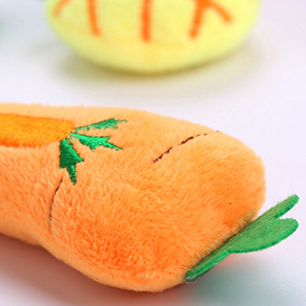 Đồ Chơi Gặm Hình Củ Cà Rốt / Quả Dứa Nhồi Bông Cho Mèo