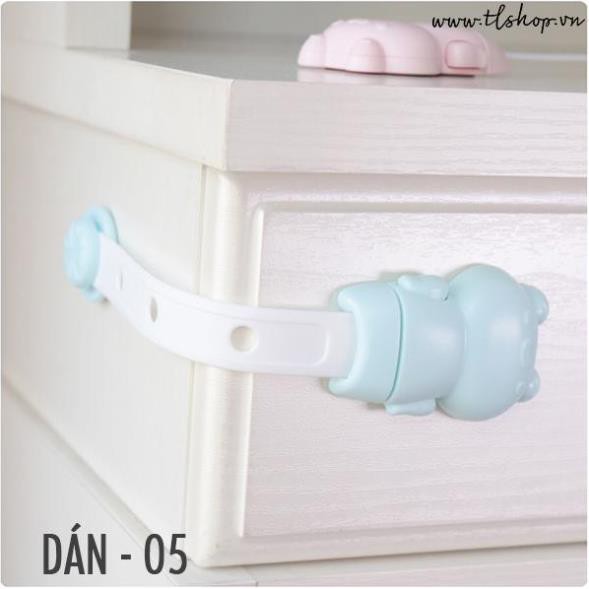 KHÓA GÀI TỦ LẠNH HÌNH GẤU CAO CẤP - KHÓA CÀI AN TOÀN - KHÓA 05 CÚN