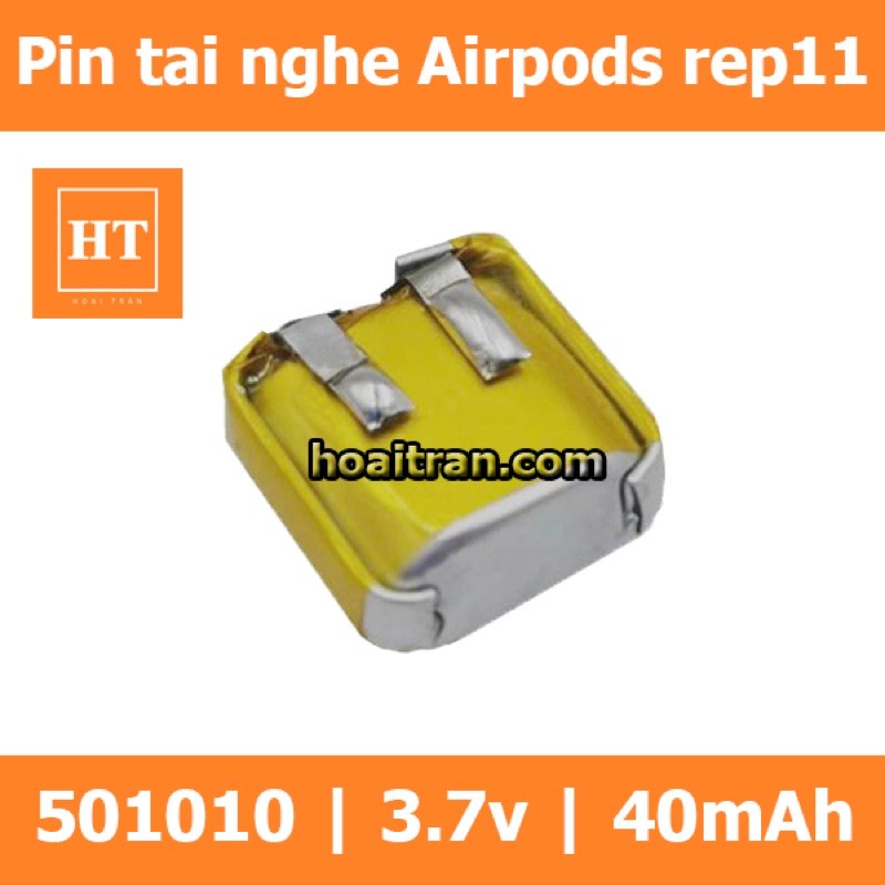 Pin Li-Po 3.7V 501010 40mAh (Lithium Polyme) cho tai nghe Bluetooth