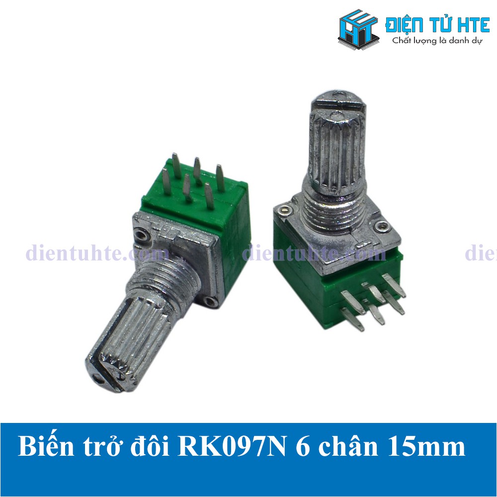 Biến trở Volume đôi RK097G 6 chân 15mm