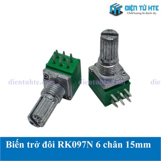 Biến trở volume đôi rk097g 6 chân 15mm