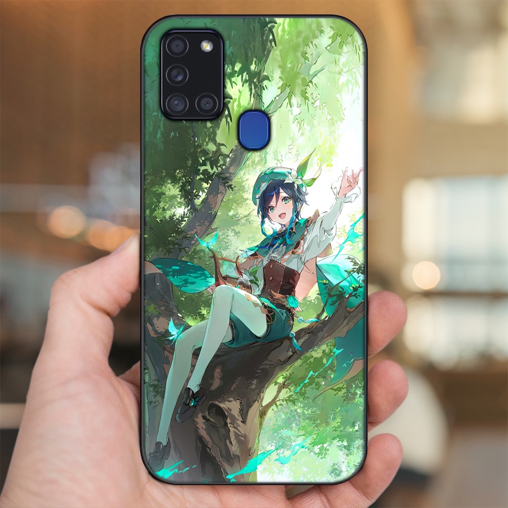Ốp lưng Samsung A21S viền đen in hình Venti Genshin Impact