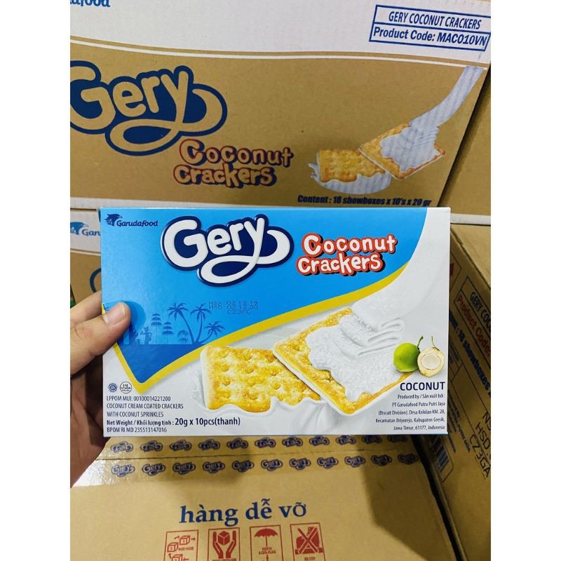 Bánh gery dừa hộp 200gr