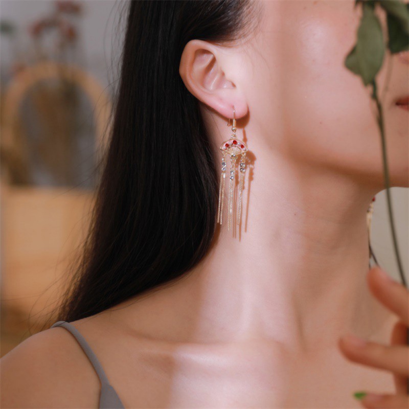 Women Chinese Style Opera Dangle Earrings