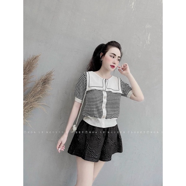 Áo len dệt phối  cổ | BigBuy360 - bigbuy360.vn