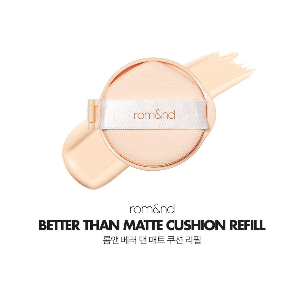 Phấn nước kiềm dầu, lâu trôi Romand Better Than Matte Cushion 14g (Có Sẵn) | BigBuy360 - bigbuy360.vn