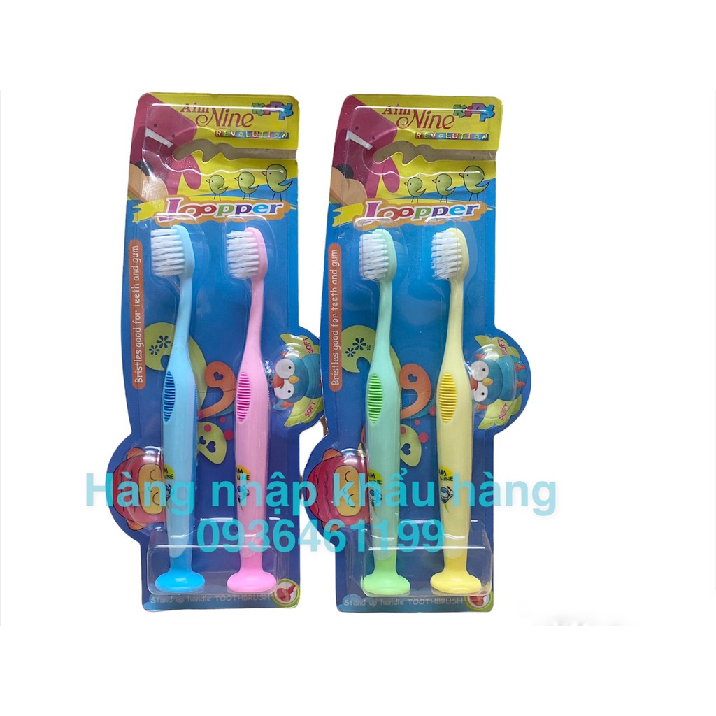 Set 2 cái Bàn chải đánh răng trẻ em Nine Joopper Thái Lan siêu mềm