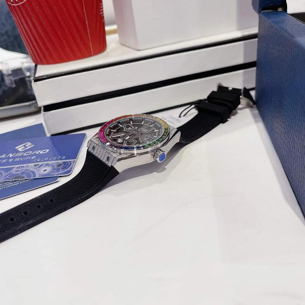 Đồng Hồ Chính Hãng Nam Hanboro,Máy Cơ Automatic,Size:42mm Full Box, Trẻ Trung,Cá Tính