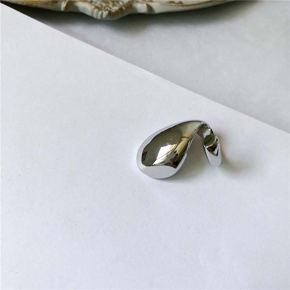 SOMEDAYZL Nhẫn Kim Loại Hình Giọt Nước Phong Cách Âu Mỹ Thời Trang Cho Nữ