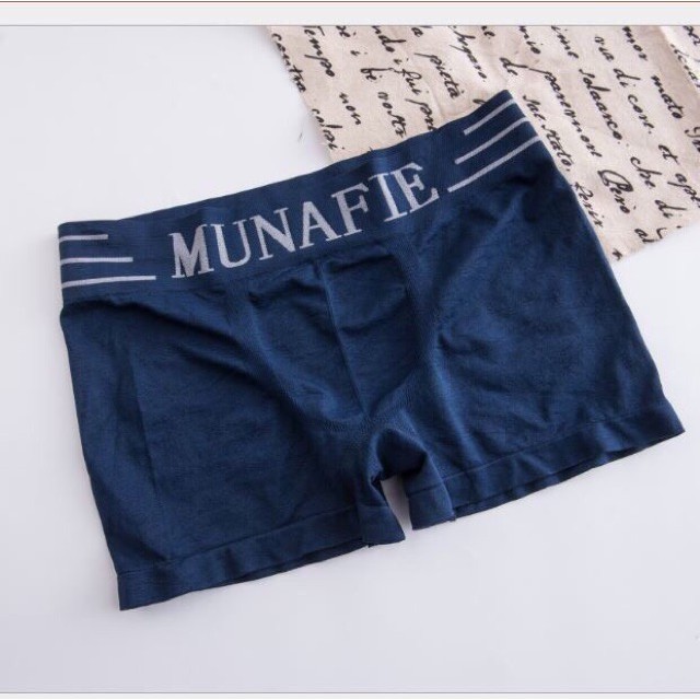 4 cái Sịp nam cotton cao cấp co dãn 4 chiều Munafie xuất Nhật cao cấp - Quần boxer nam Free size