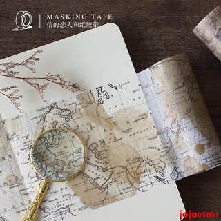 Cuộn Băng Keo 10cm Họa Tiết Hoa Phong Cách Retro