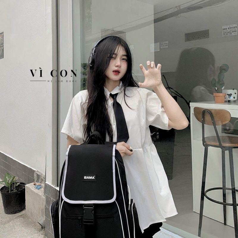 Cà vạt học sinh, cà vạt nam nữ bản nhỏ VICON vải lụa bóng giá rẻ thiết kế học sinh đơn giản nhiều màu