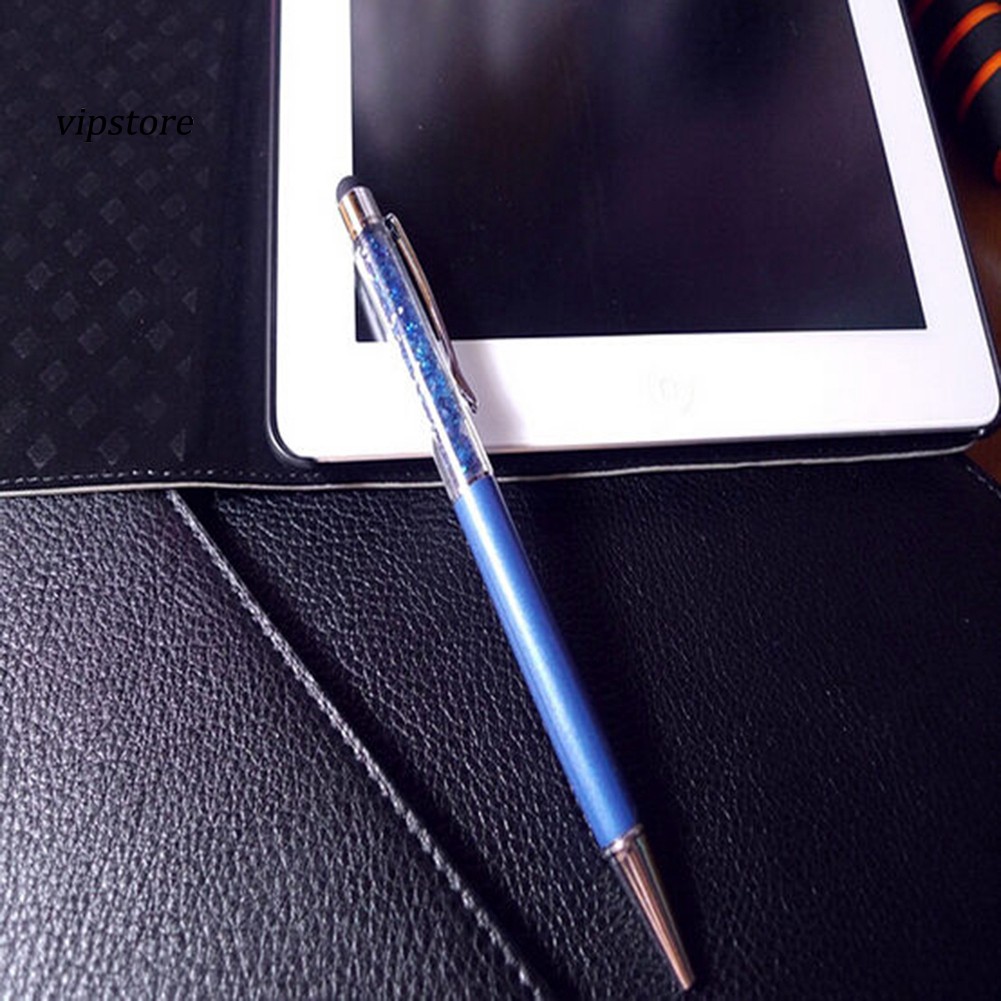 【VIP】2 in 1 Rhinestone Writing Stylus Touch Screen Ballpoint Pen for iPhone Tablet