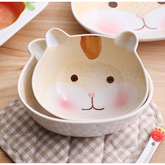 Bát sứ ăn dặm hình chuột hamster