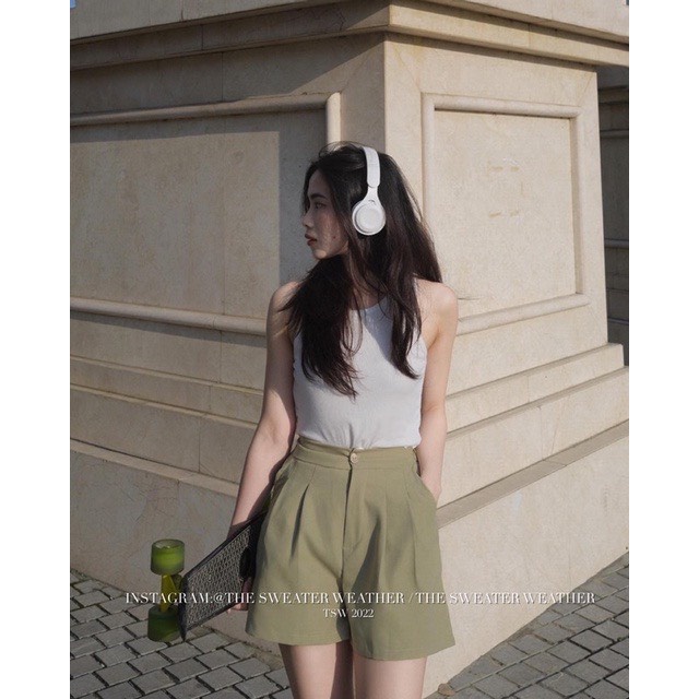 QUẦN SOOC VẢI ỐNG RỘNG XẾP LI CHUN LƯNG STYLE ULZZANG