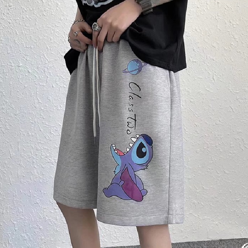 Quần Short Dáng Rộng In Họa Tiết Hoạt Hình Phong Cách Hip Hop Hàn Quốc Thời Trang Mùa Hè Cho Nam【M-8XL