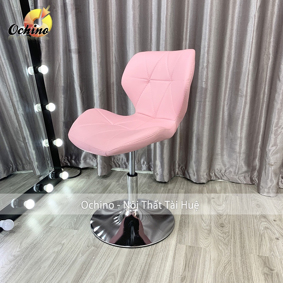Ghế Xoay Trang Điểm Và Ngồi Bàn Học Bọc Da Và Bọc Vải Mẫu Kim Cương Hiện Đại Chân Thấp 30-50 (Ảnh Thật Và Video)
