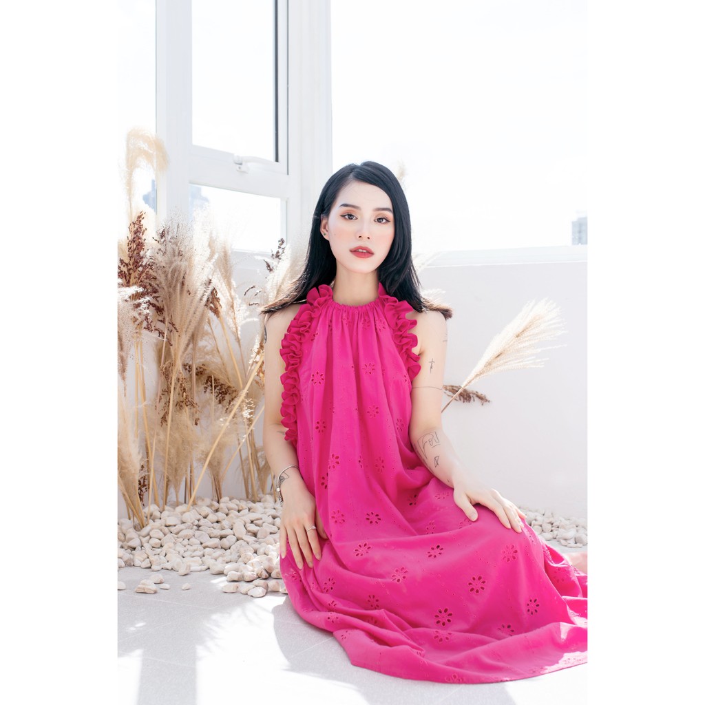 LIIN - Đầm Yếm Maxi Sexy Lace Dress 2 Lớp, Thiết Kế Nhẹ Nhàng, Nữ Tính V00866