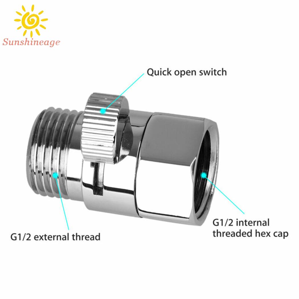 Valve Shut-OFF Shower Accessories Tool Parts Professional Replacement Silver G1/2&quot; Quick Control Valve Durable